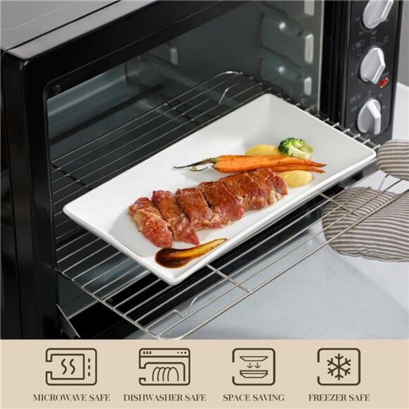 3 Tier Serving Trays for Party, Porcelain Serving Platters and Trays, 12 Inch - Picture 4 of 7